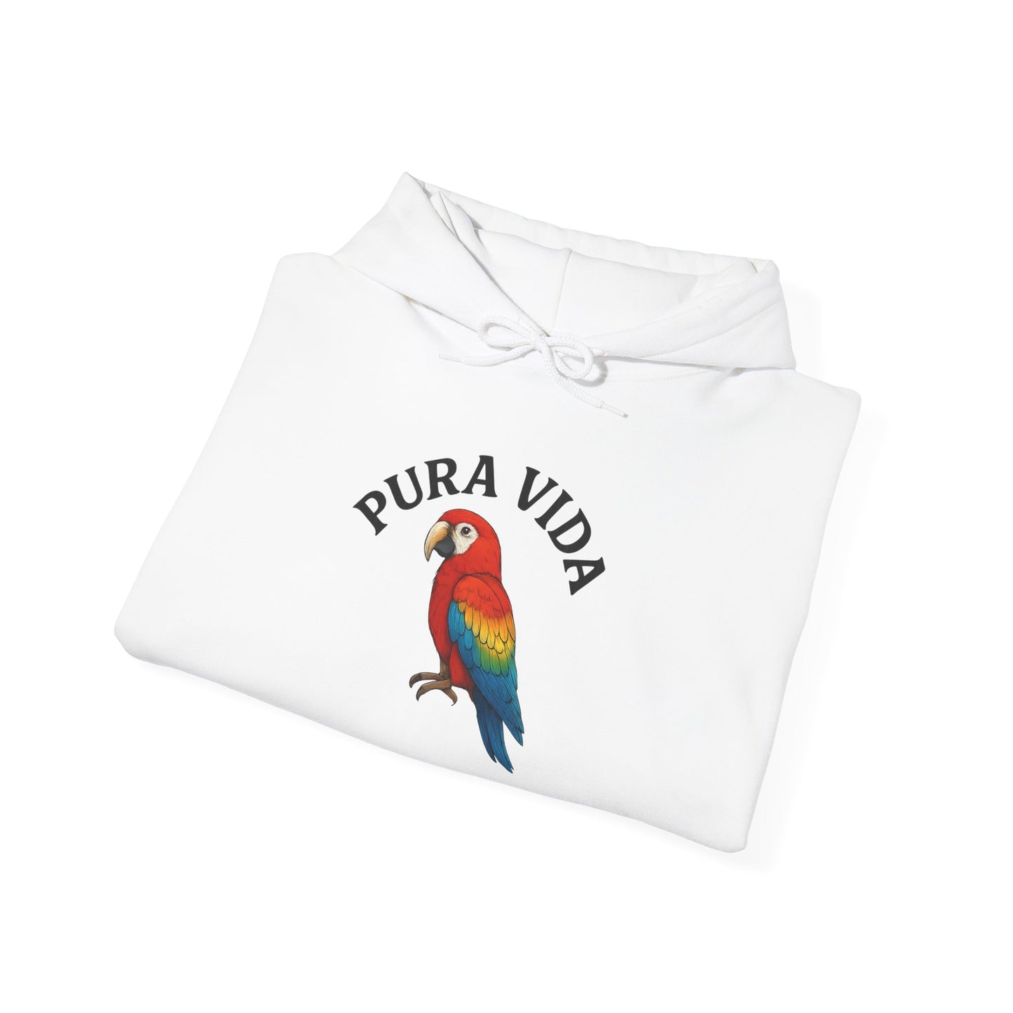 Pura Vida Parrot Hoodie — Tropical Bird Graphic Pullover