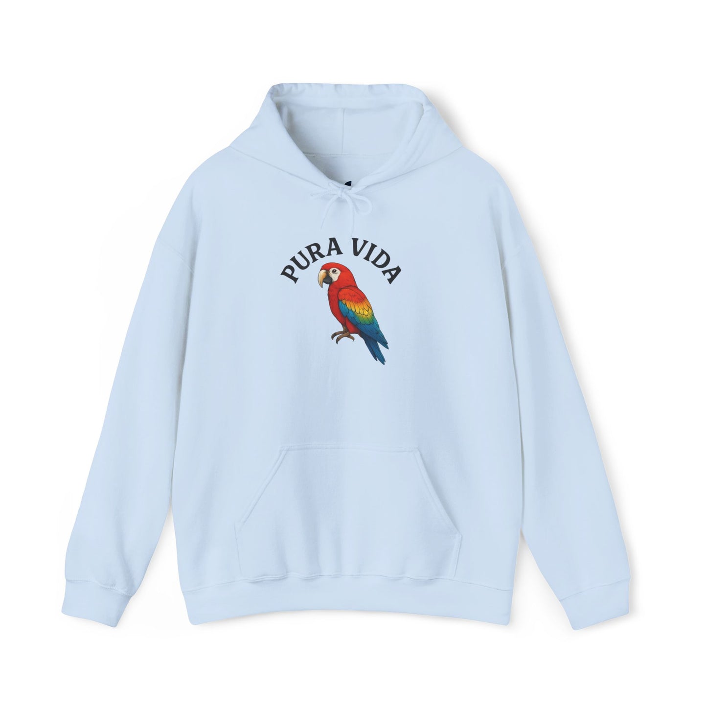 Pura Vida Parrot Hoodie — Tropical Bird Graphic Pullover