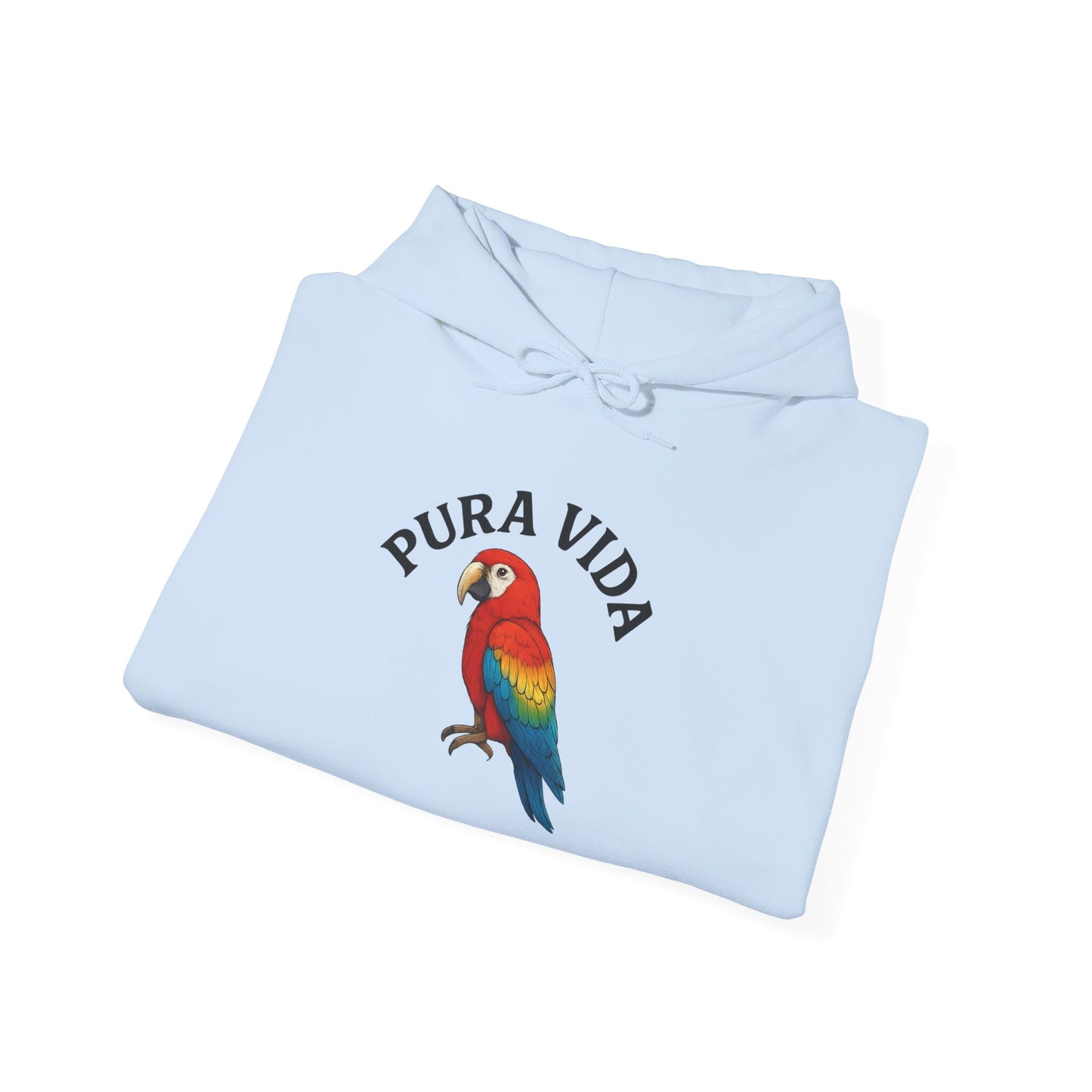 Pura Vida Parrot Hoodie — Tropical Bird Graphic Pullover
