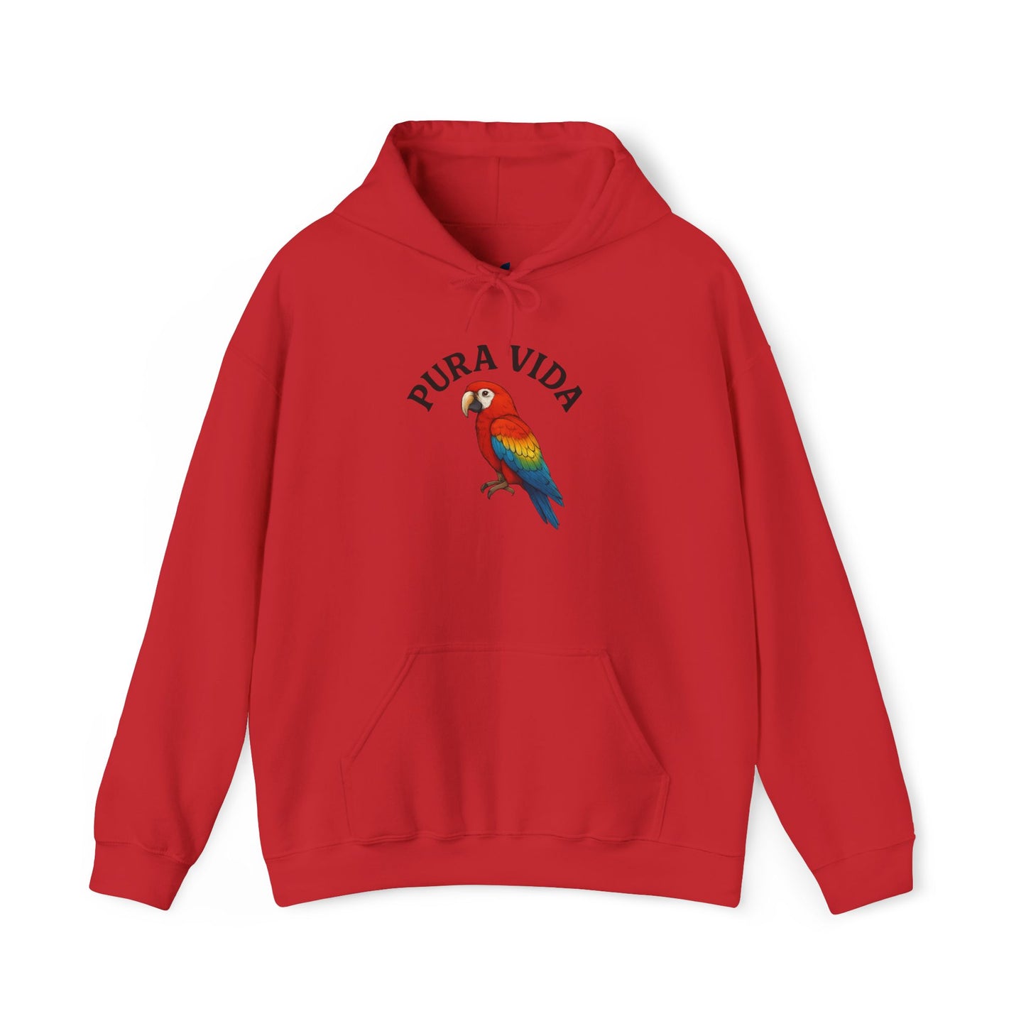 Pura Vida Parrot Hoodie — Tropical Bird Graphic Pullover