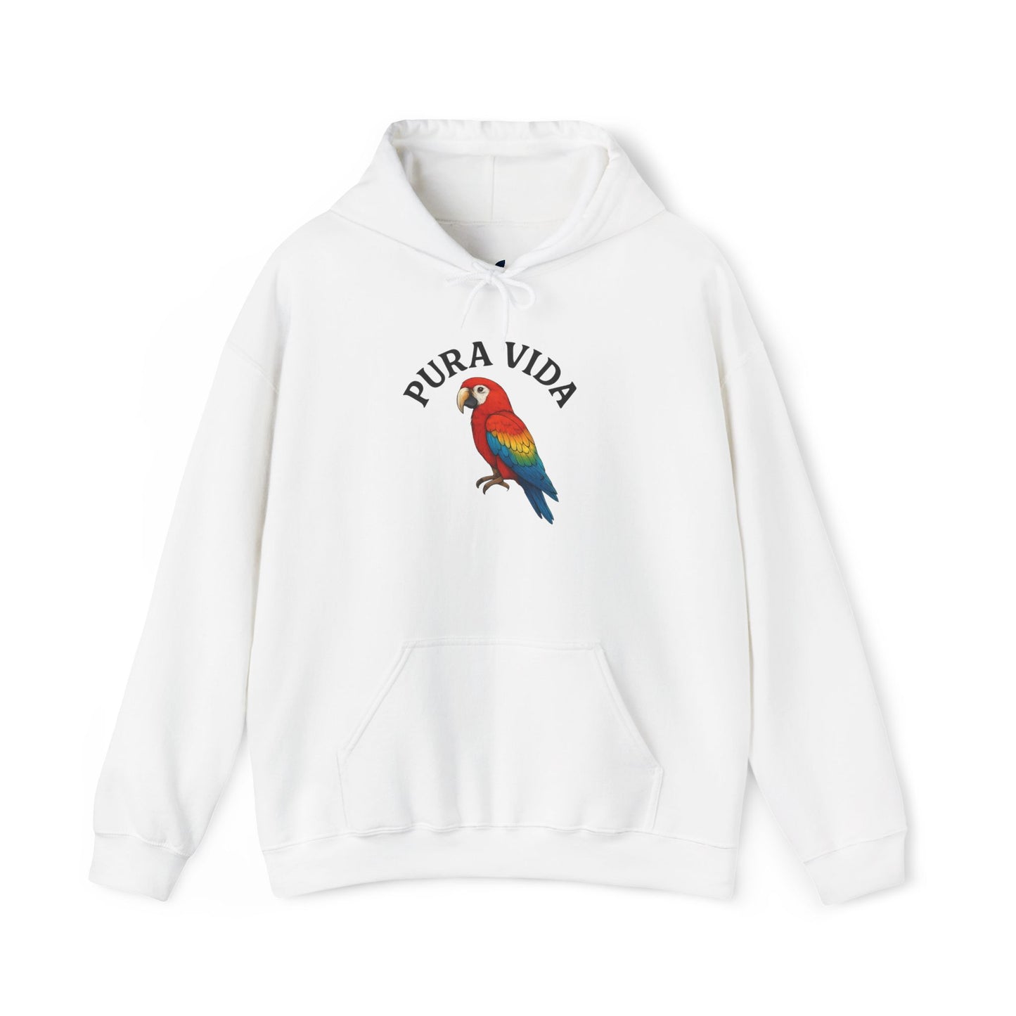 Pura Vida Parrot Hoodie — Tropical Bird Graphic Pullover