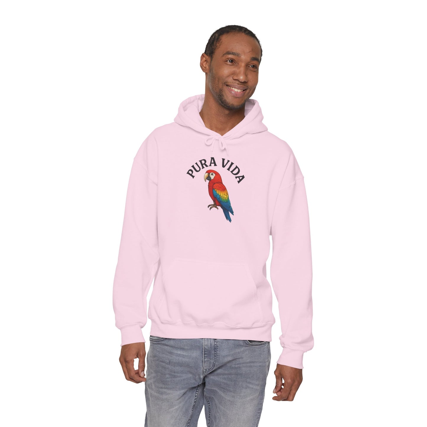 Pura Vida Parrot Hoodie — Tropical Bird Graphic Pullover