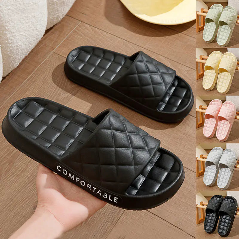 Men's Soft-Sole Plaid Indoor Slippers for Summer