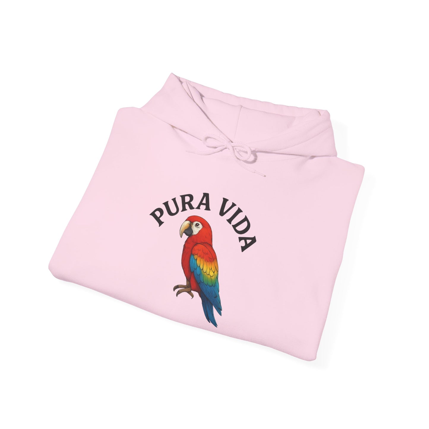 Pura Vida Parrot Hoodie — Tropical Bird Graphic Pullover