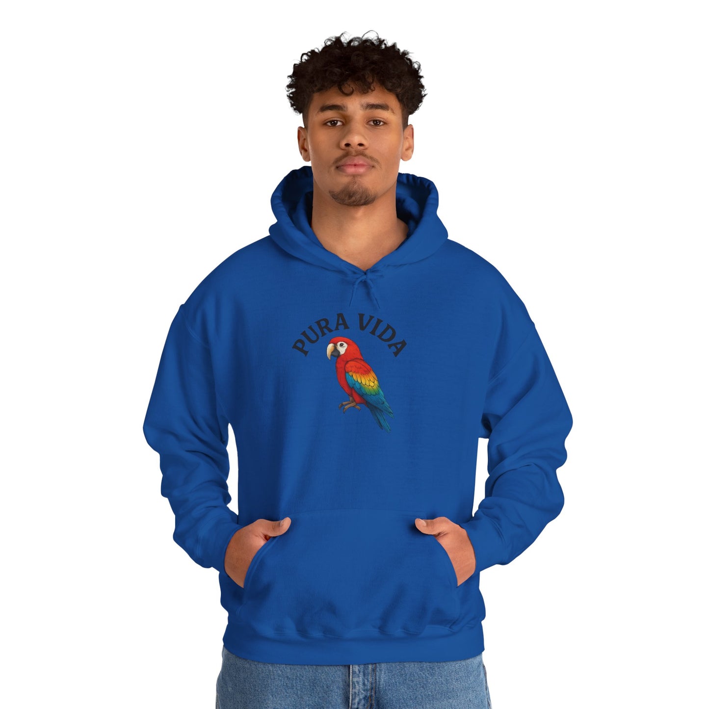 Pura Vida Parrot Hoodie — Tropical Bird Graphic Pullover