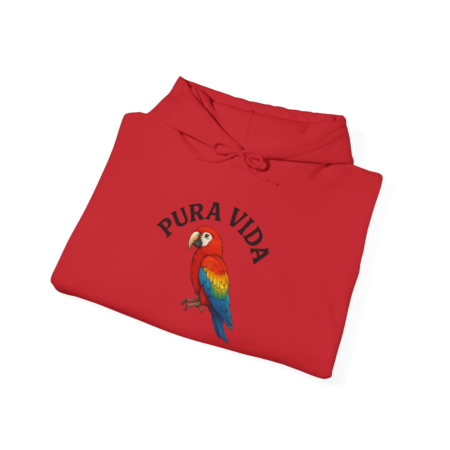 Pura Vida Parrot Hoodie — Tropical Bird Graphic Pullover