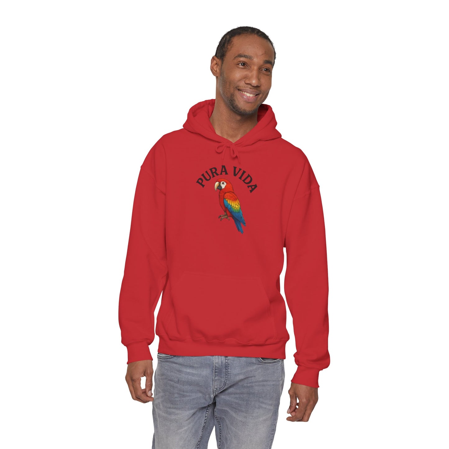 Pura Vida Parrot Hoodie — Tropical Bird Graphic Pullover