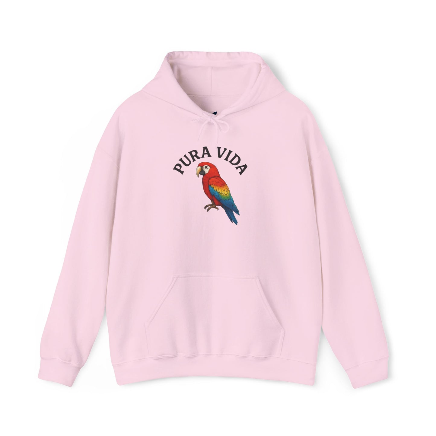 Pura Vida Parrot Hoodie — Tropical Bird Graphic Pullover