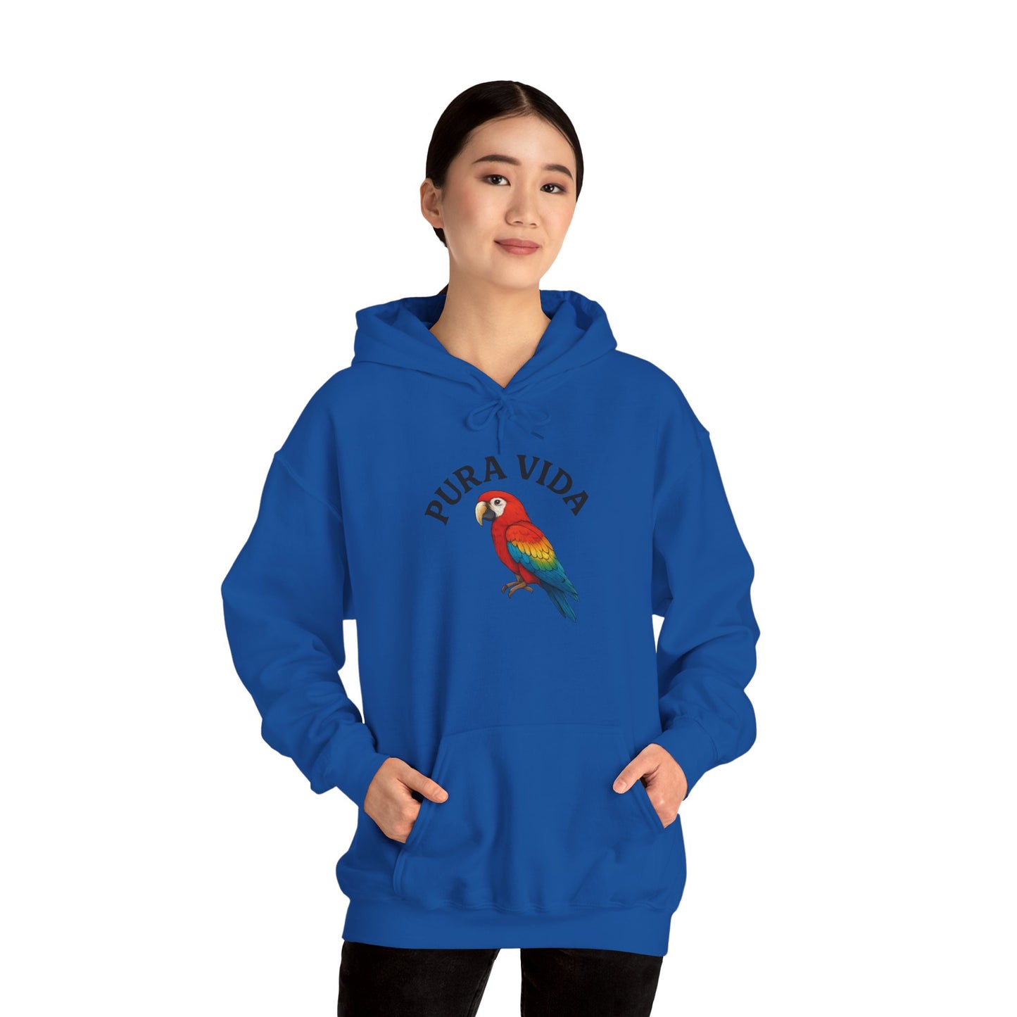 Pura Vida Parrot Hoodie — Tropical Bird Graphic Pullover