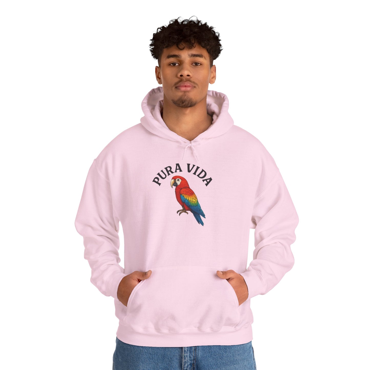 Pura Vida Parrot Hoodie — Tropical Bird Graphic Pullover